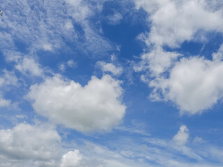 Fototapeta na wymiar nature background sky and white clouds