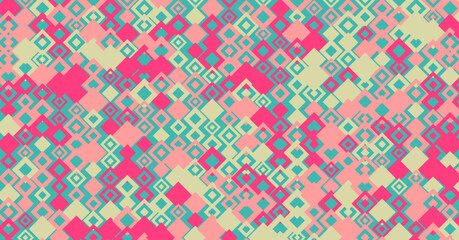 Abstract Color Halftone Dots generative art background illustration