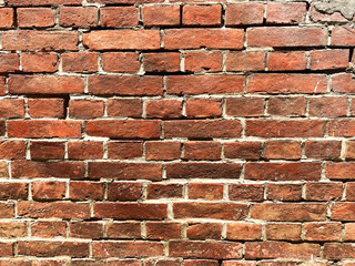 Red Brick Wall Texture Pattern, Old Masonry Background