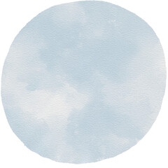 blue watercolor circle with paper texture