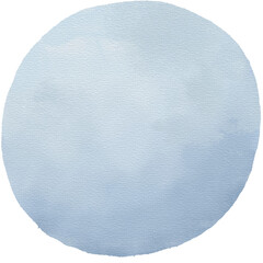blue watercolor circle with paper texture