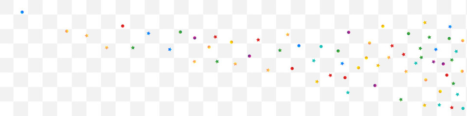 Happy Stars Flying Vector Transparent Panoramic