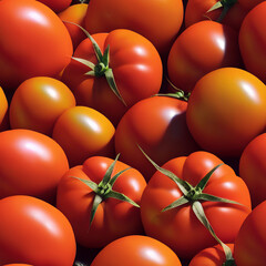 Tomatoes in a heap - seamless pattern background
