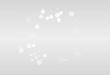 Gray Snow Vector Grey Background. Light Snowflake
