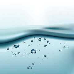 Water wave Realistic Splashe vector template