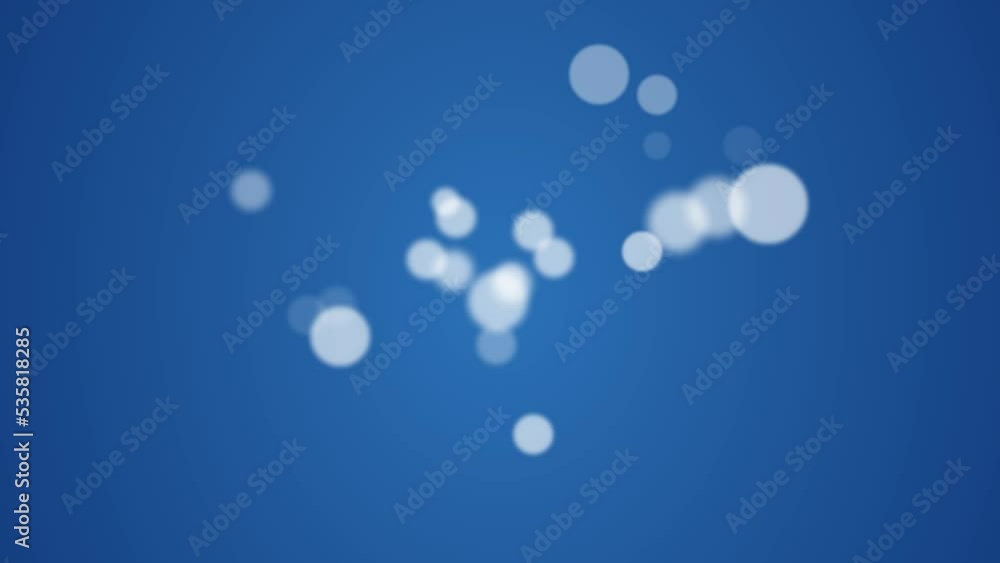 Poster abstract art in 4k with bokeh blur and blue and violet colored background changing portraying a calm
