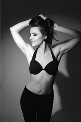Fototapeta premium modelo mulher linda top model posando