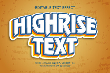 Editable Highrise Text Effect