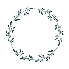 Fototapeta na wymiar Floral wreaths, botanical hand drawn element. Design for wedding invitation and greeting card