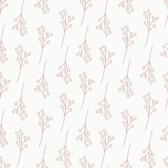 Seamless pattern with boho elements. Neutral design for fabric and wrapping paper.