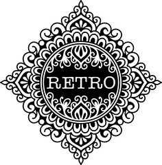 Retro mandala logo
