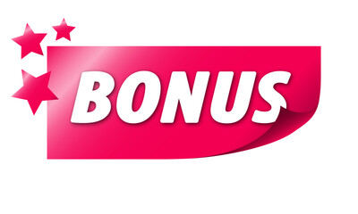 Vector Illustration Red Banner super bonus With present Web Element