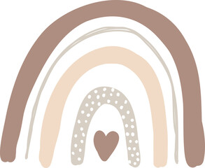 Boho Rainbow in doodle style