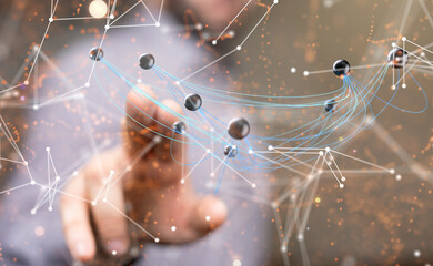 conference Digital Network and data concept 3d