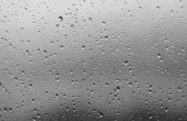 Water drops on the glass window