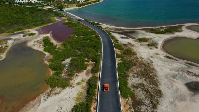 Moke Cruising On A Caribbean Island