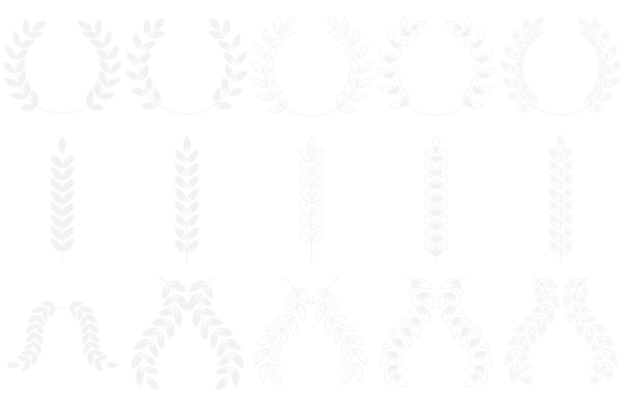 Set of wreaths and branches with leaves. laurel wreaths and branches collection. Laurels wreaths, swirls, twigs and flower ornaments. Herbs, flowers and plants elements.