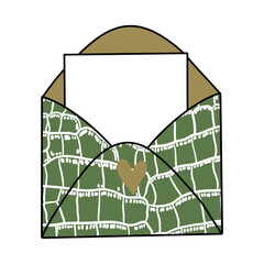 Green Alligator Pattern Letter