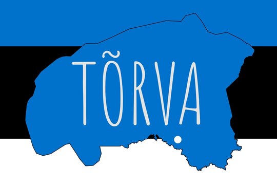 T&otilde;rva: Illustration mit dem Namen der estnischen Stadt T&otilde;rva im Landkreis Valgamaa
