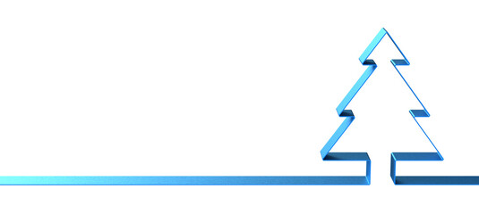 merry christmas card modern 3d minimal tree