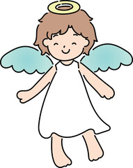 天使の男の子イラスト