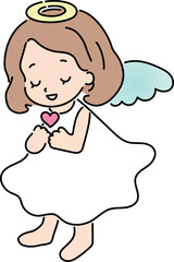 天使の女の子のイラスト