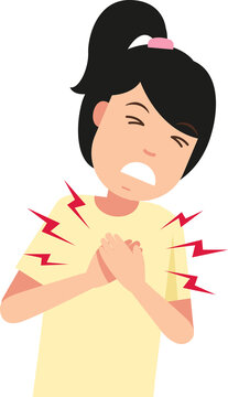 recommend clip art: girl feel chest pain