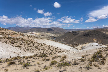 Arid desert landscape in Arequipa, Perú