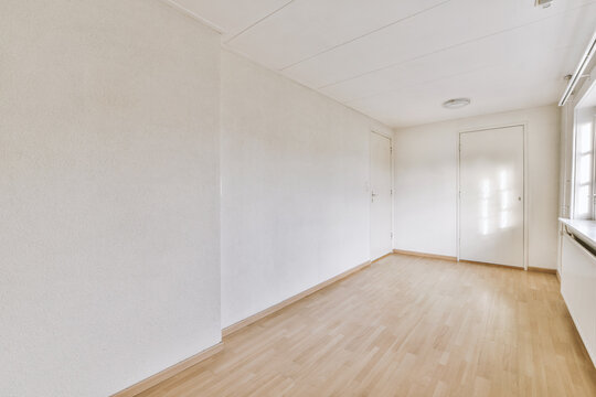 Empty room with window and radiator