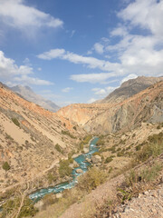 Fototapeta premium Mountain river Iskanderdarya Tajikistan