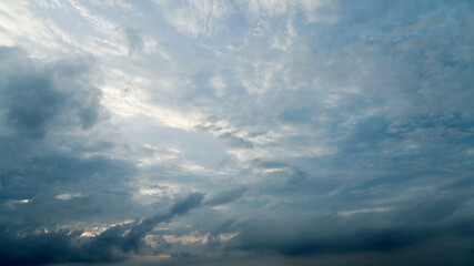 Background of gray clouds in the sky