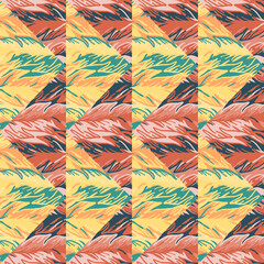 Fototapeta na wymiar Abstract tribal mosaic seamless pattern. Creative geometric ethnic tile.