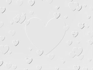 embossed image of hearts 