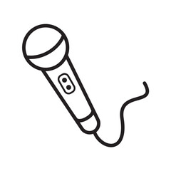 Microphone Syimbols Icon Vector Illustration Flat Design