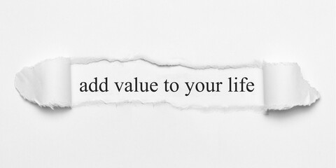 Obraz premium add value to your life 