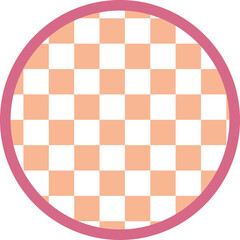 cute colorful round shape checkerboard, checkers, gingham decoration