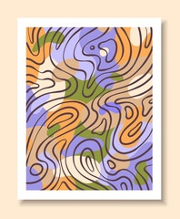 Poster with abstract geometric patterns