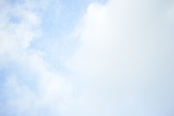 Fototapeta premium blue sky white cirrus clouds in Ukraine beautiful solar steam water solar energy, wind, sky and clouds, watercolor texture