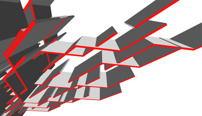 Fototapeta premium abstract design 3d vector illustration
