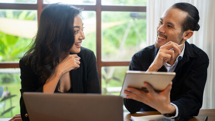 Business Women working on laptop computer. relexs working in cafe