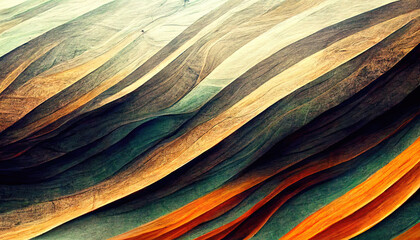 Abstract organic panorama wallpaper background illustration