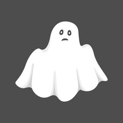 Obraz premium Spooky ghost. Halloween avatar. Vector illustration.