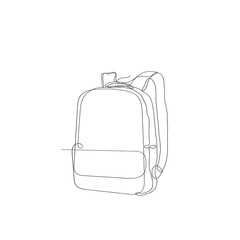 continuous line drawing backpack illustration vector