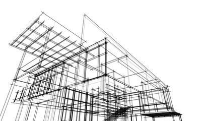 architecture vector 3d illustration