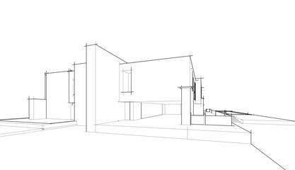Fototapeta premium architecture vector 3d illustration