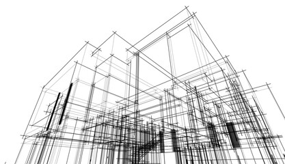 architecture vector 3d illustration