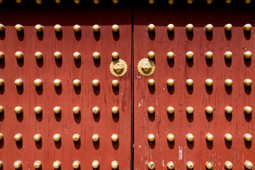 Close up of Chinese style gate
