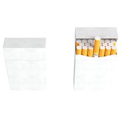 3d rendering illustration of a pack of cigarettes