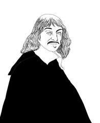 Illustration of the French philosopher René Descartes