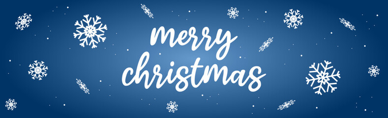 merry christmas lettering with snowflakes. Seasonal greeting card template. celebration holiday xmas. A calligraphic hand written inscription	